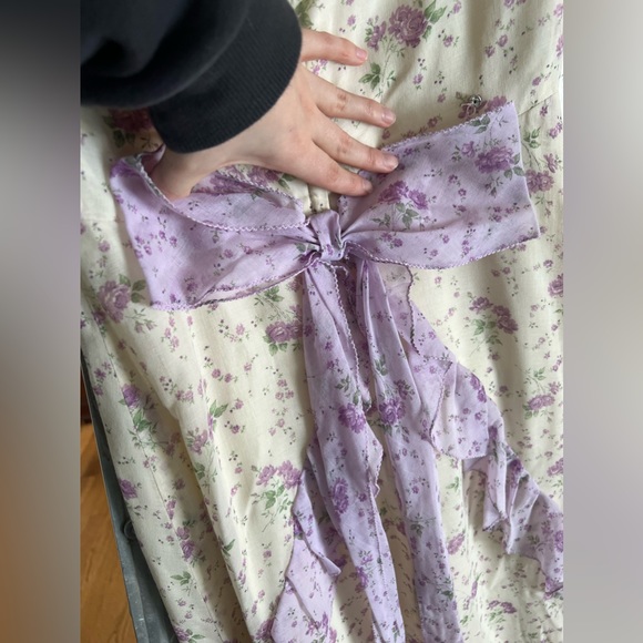 70s Sylvia Ann Prairie Dress Floral Boho Maxi Dress - Picture 12 of 15